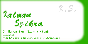 kalman szikra business card