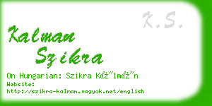 kalman szikra business card